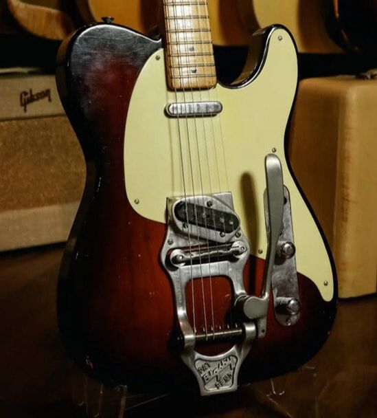 An experimental 1951 Fender Telecaster with Bigsby made for a Telecaster body, rather than an archtop (Image credit: Paige Davidson)